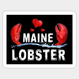 Maine Lobster Sea Hearts Sticker